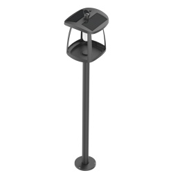 Lampa Solara LED Portabila de Exterior, Neosimply Camping, 351 lumeni, 3 Moduri de utilizare, cu senzor de luminozitate, Black