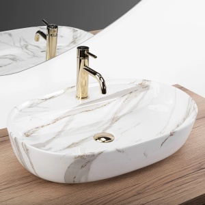 Lavoar De Blat Rea Aura 61cm,Design Modern, Imitatie de piatra,Shiny Aiax - Img 8