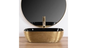 Lavoar de blat REA BELINDA black/gold brushed - Img 2