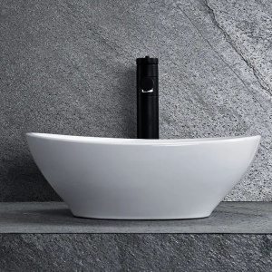 Lavoar De Blat REA SOFIA WHITE, Dimensiuni 41 X 34.5 X 15 Cm, Montaj Pe Blat, Design Deosebit, Forma Ovala, Ceramica Sanitara, Alb - Img 3