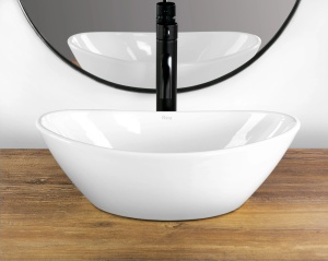 Lavoar pentru baie Rea Kate 45 cm , Cu tip de montare pe blat , Culoare Alb - Img 2