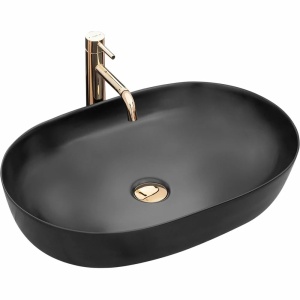 Lavoar pentru blat Rea Cleo Black Mat - Img 1