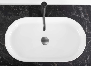 Lavoar pentru blat REA VANDA cu Dimensiune de 60cm, Culoare Alb - Img 4