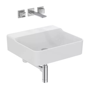 Lavoar suspendat Ideal Standard Atelier Conca 50 cm alb lucios - Img 3