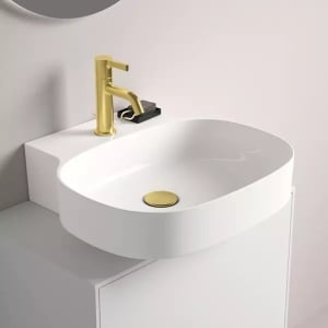 Lavoar suspendat Ideal Standard Atelier Linda-X alb lucios 50 cm cu orificiu baterie - Img 11