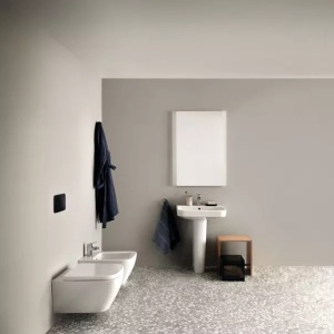 Lavoar suspendat Ideal Standard i.life B alb lucios SmartGuard 55 cm cu orificiu baterie si preaplin - Img 6