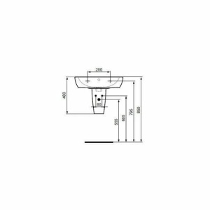 Lavoar suspendat Ideal Standard Tempo 55 cm - Img 3