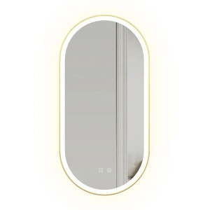 Oglind?? LED OVL 50x100cm, Brush Gold - Img 1