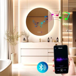 Oglinda cu Led Round Bluetooth , Forma Rotunda ,60 cm - Img 4