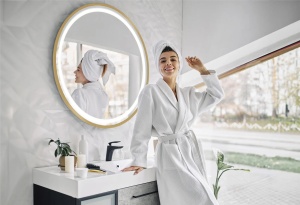 Oglinda led 80 CM MMJ Brush Gold - Img 3