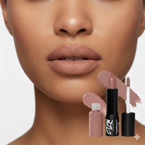 Ruj si creion de buze CTZN, Nudiversal Lip Duo, rezistent la apa, cu unt de mango salbatic, Lahore - Img 5