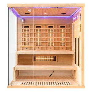Sauna uscata cu infrarosu si terapie cromatica pentru 4 persoane EP4RS dreapta 180 x 160 cm - Img 3