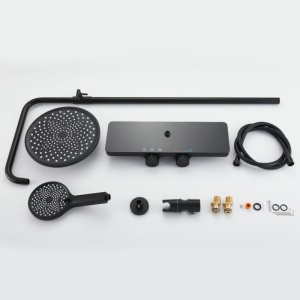 Set de dus F13-BL, Dus cu efect de ploaie, Culoare Negru - Img 5