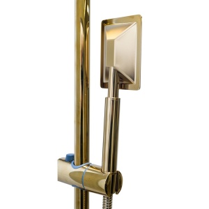 Set De Dus T151C Model Modern cu Termostat si Efect De Ploaie, Culoare Gold - Img 5