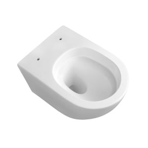 SET Vas WC+BIDEU VILA WHITE, Sistem inovator de spalare Rimless Tornado, Suspendat, Ceramica sanitara, Capac Slim Premium Soft-Close Inclus - Img 5