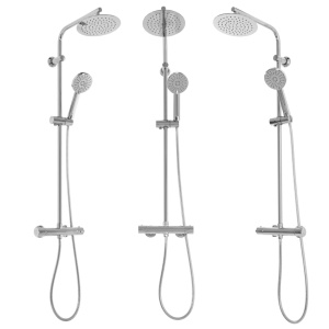 Sistem Complet De Dus Cu Termostat REA BLISS, Montaj Pe Perete, Para Rotunda Tip Ploaie 20 X 20 Cm, 2 Functii , Finisaj Crom - Img 9