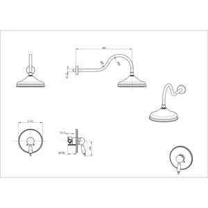 Sistem de dus incastrat FDesign Lacrima crom lucios - Img 3