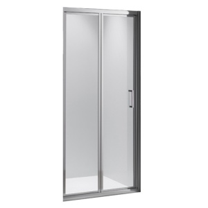 Usa de dus pliabila din sticla securizata 5mm grosime cu rame cromate SH09A, 80 x 195 cm