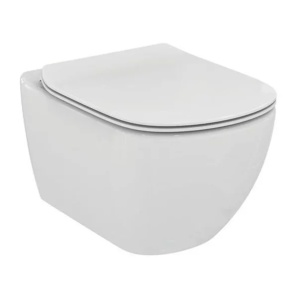 Vas de toaleta suspendat Ideal Standard Tesi Aquablade cu capac slim