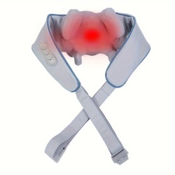 Aparat de Masaj Inteligent pentru Gat SeveShop, Caldura si Ameliorarea Durerii, Relaxare si Fizioterapie, 5D Deep Dual Mode, 4 Moduri de Masaj, Vibromasaj Eficient pentru Relaxarea Musculara, Activare Circulatie si Terapie Anti-Stress, Gri Platinat - Img 2