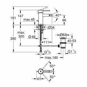 Baterie bideu Grohe Essence monocomanda crom lucios - Img 2