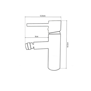 Baterie bideu PRO HELIA P-4545-BL, Negru Mat, perlator - Img 3