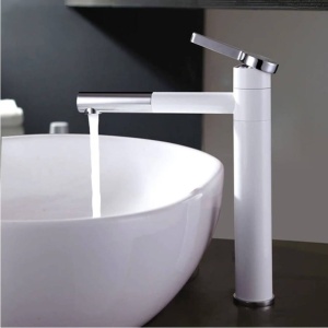 Baterie lavoar PRO ALTO High, Montaj pe chiuveta, Capat Ajustabil, inaltime 29.5cm, finisaj Alb - Img 6