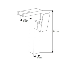 Baterie Lavoar PRO Hugo, Montaj Pe Blat, Capat Fix, Inaltime 24 Cm, Finisaj Crom - Img 4