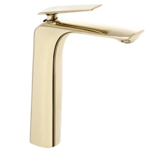 Baterie Lavoar REA JAGER GOLD HIGH, Montaj Pe Blat, Capat Fix, Monocomanda, Inaltime 28.5 Cm, Auriu