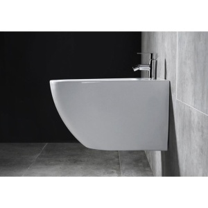 Bideu REA CARLO MINI, 49 x 37 x 33 cm, Montaj Suspendat, Alb Lucios - Img 5