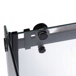 Cabina de dus BS15A Dreptunghiulara, Dimensiune 100x80cm, Culoare Negru - Img 6