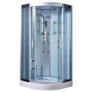 Cabina de dus cu hidromasaj 100x100 cm, Culoare Alb