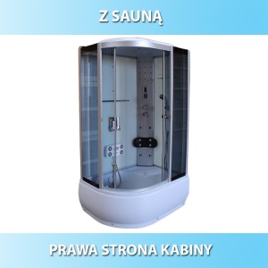 Cabina de dus cu hidromasaj si sauna WSH7106RWS, Dimensiuni 120x80 CM, Dreapta - Img 2