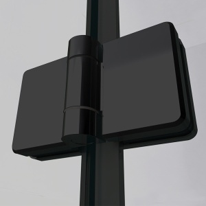 Cabina de dus cu rame negre din sticla securizata cu cadita neagra KZ08C-RIKO 90 x 90 cm - Img 5