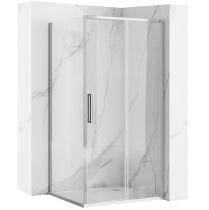 Cabina de dus cu usa culisanta Rea Rapid Slide 100x90, Chrome