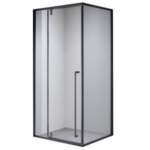 Cabina de dus Dreptunghiulara BS12C, Design Modern 120x80cm, Culoare Negru