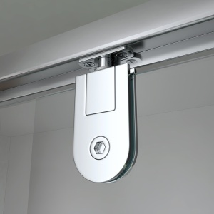 Cabina de dus dreptunghiulara cu 3 pereti din sticla securizata rame cromate KZ23D 100 x 70 cm - Img 6