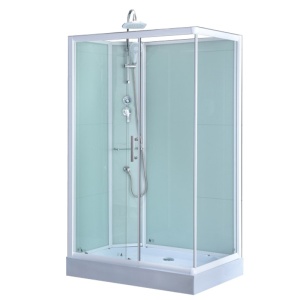 Cabina de dus dreptunghiulara WSH307L , Dimensiune 120x80 cm Cu cadita de dus inclusa, Varianta Stanga