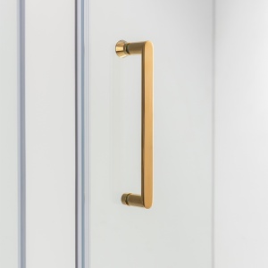 Cabina de dus KZ91B Pentagonala, Design Modern 90x90cm, Culoare Auriu - Img 6