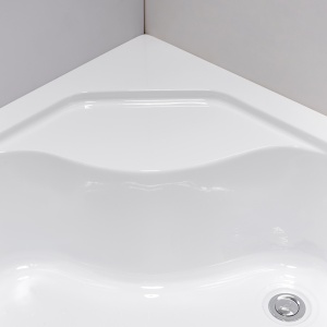Cabina de dus MAJA, Dimensiune 90x90cm, Usi Glisante, Culoare Alb+Cada de dus inalta - Img 6