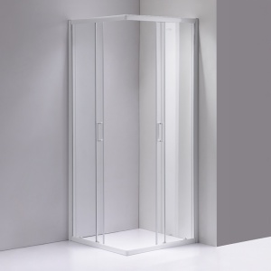 Cabina de dus patrata din sticla securizata si rame cromate KZ93A 80 x 80 cm - Img 4