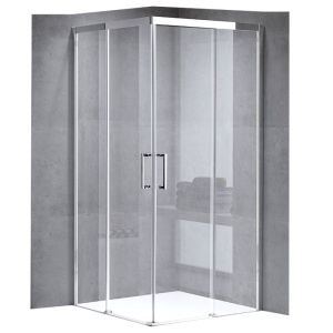 Cabina de dus Patrata KZ90B, Design Modern 90x90cm , Culoare Crom - Img 3
