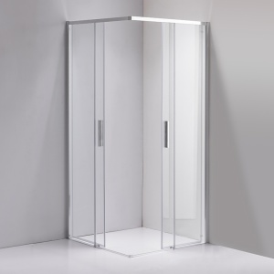 Cabina de dus Patrata Super Slim Nova, Dimensiune 80x80cm, Culoare Crom - Img 3