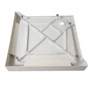 Cabina de dus patrata WSH309B , cu cadita de dus 90x90cm , Culoare Gri - Img 4
