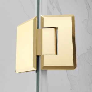 Cabina de dus Pentagonala KZ10B, Dimensiune 90x90cm, Culoare Gold - Img 2