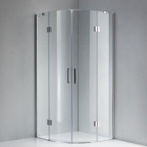 Cabina de dus semicirculara din sticla securizata rame cromate KZ92B 90 x 90 cm - Img 6