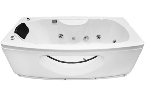 Cabina de dus SPA cu hidromasaj sticla neagra si rame argintii165x85x220 cm - Img 4