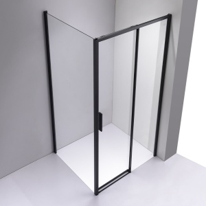 Cabina de dus Super Slim Nova 100x90cm, Design Modern , Culoare Negru - Img 6