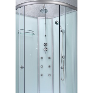 Cabina de dus WSH7703B cu Hidromasaj, Dimensiune 90x90cm, Culoare Crom - Img 8