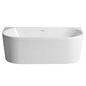 Cada de baie 170x80x58cm, Textura Eleganta si Linii Fine, Montaj pe Perete , Culoare Alb